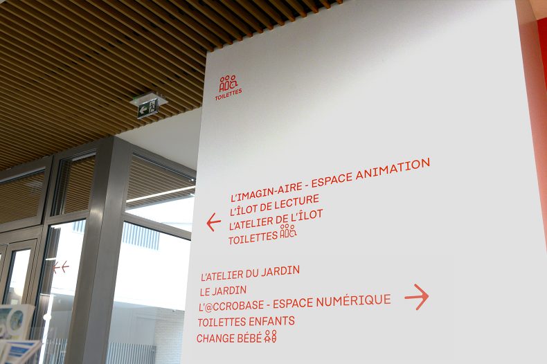 Signalétique & pictogramme pour la Bibliothèque de Gerland